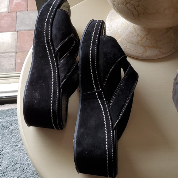 Cordani black suede wedge sandals - Picture 3 of 7